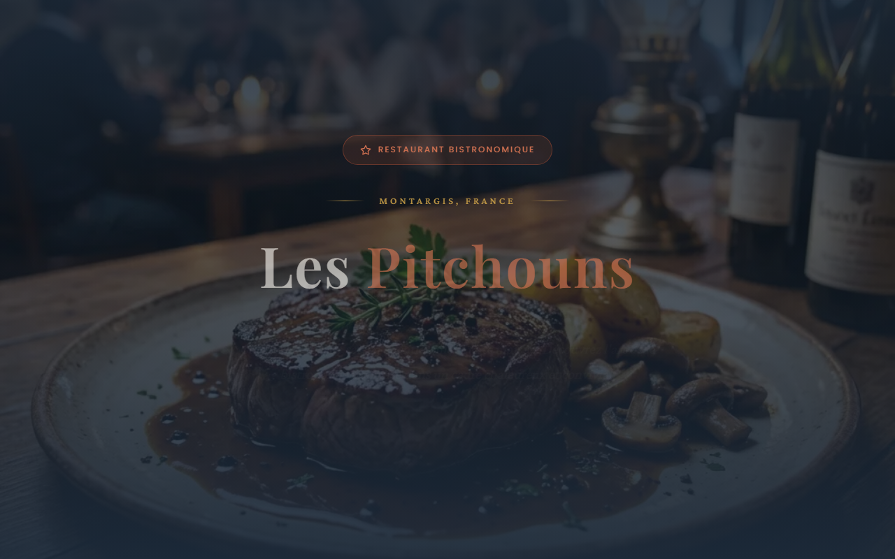 Les Pitchouns - Landing, Next.js, Bistronomy, Web Design project screenshot
