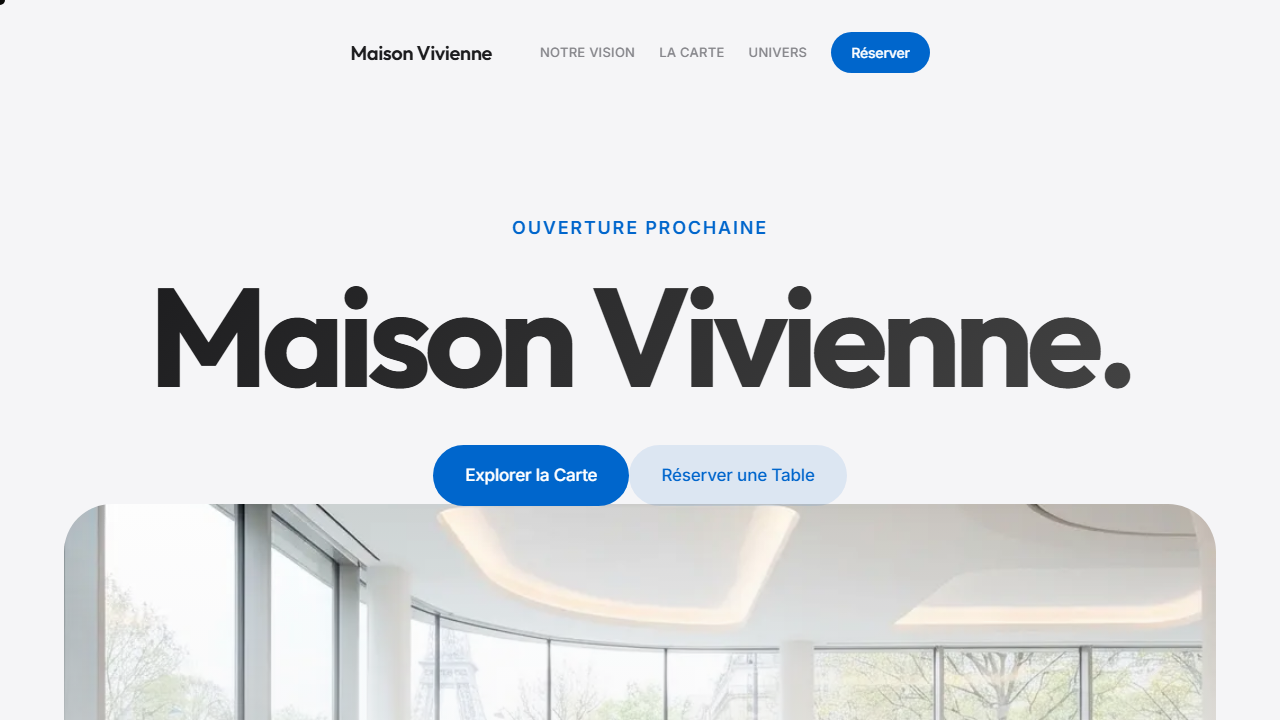 Maison Vivienne (Concept) - Landing, Minimalism, Luxury, Concept project screenshot